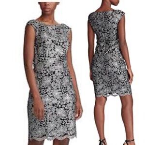 Lauren Ralph Lauren Floral Lace Cap Sleeve Dress
